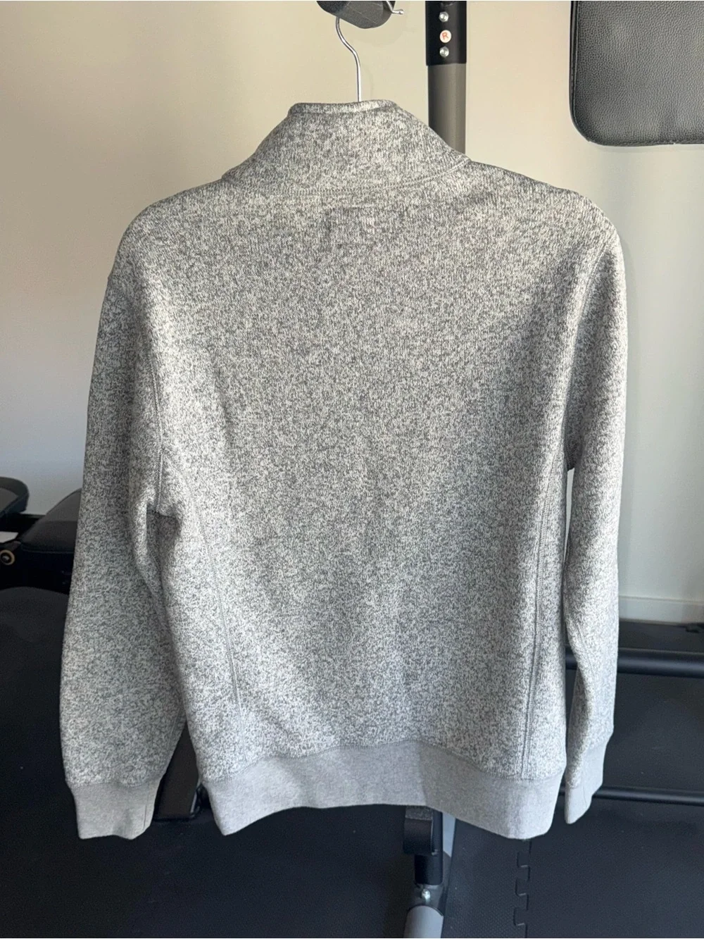 NWT J.Crew Grey Fleece Half Zip Pullover